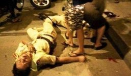 2 thanh niên dùng dao chém công an giải cứu đồng bọn