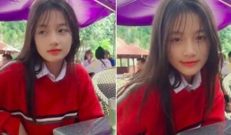 Bị bạn quay chơi trong lúc ngồi uống nước, cô bạn bất ngờ nổi tiếng vì vẻ ngoài dịu dàng, xinh xắn