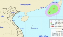 Xuất hiện áp thấp gần biển Đông