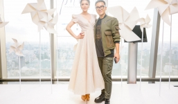 Lý Nhã Kỳ diện váy xẻ ngực quyến rũ dự show thời trang của NTK Chung Thanh Phong