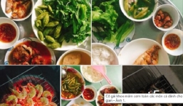 Cô gái khoe mâm cơm toàn các món cá dành cho 5 người, mất 3 tiếng bếp núc mỗi ngày, nhiều chị em chê quá ít, quá tốn thời gian