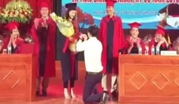 Chân dung nữ sinh Vinh được thầy giáo quỳ cầu hôn ngày tốt nghiệp