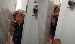 Bức ảnh con gái mè nheo đòi chui vào nhà vệ sinh cùng mẹ tưởng hài hước, nhưng câu chuyện phía sau khiến nhiều người rơi lệ