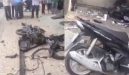 Xe máy bất ngờ phát nổ tại công an phường, 1 nữ công an bị thương
