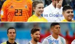 Thêm bức ảnh cho thấy khả năng 'tiên tri' của Messi: Cười rất tươi khi đứng cạnh Rojo và trọng tài