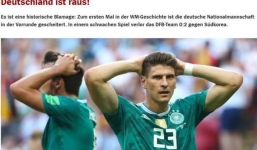 Truyền thông Đức gọi thất bại của Die Mannschaft là 'nỗi nhục lịch sử'