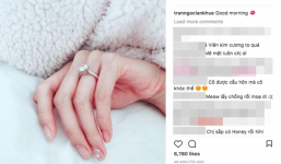 Lan Khuê khoe nhẫn kim cương cỡ khủng được nhận từ ông xã đại gia