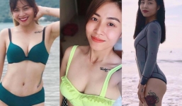 MC 'Chúng tôi là chiến sĩ' khoe thân hình gợi cảm với 8 hình xăm