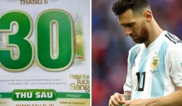 Tờ lịch năm ngoái ở Việt Nam vô tình dự đoán trúng số phận của Messi ở World Cup 2018