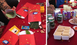 Vượt 180km đi bê tráp, đội nhà trai ngỡ ngàng khi nhận lì xì chứa toàn lá cây