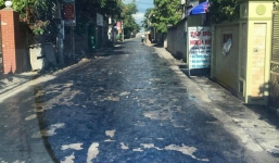 Hưng Yên: Đường nhựa tan chảy vì nắng nóng gay gắt