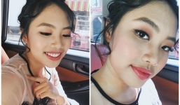 Tuổi 15, Phương Mỹ Chi trang điểm đậm khó nhận ra