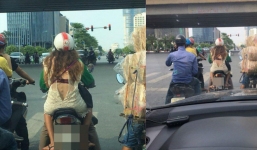 Hình ảnh 'nhức mắt' trên phố khiến người ta tự hỏi mẫu váy như vậy hay cô gái quên kéo khoá?
