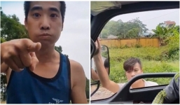 Nhóm thanh niên với hung khí trên tay chặn đầu xe trên đường cao tốc nghi xin đểu tiền