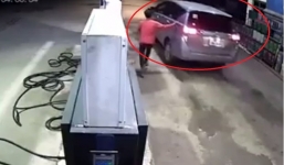 Tài xế ôtô vào đổ một triệu tiền xăng rồi rồ ga bỏ chạy