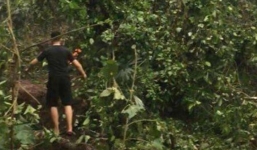 Hiện trường vụ máy bay quân sự rơi ở Nghệ An