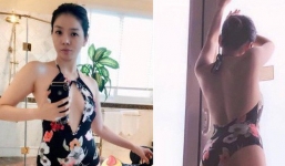 Diện áo tắm xẻ táo bạo, Lệ Quyên khoe hình thể săn chắc đáng ghen tị dù đã U40