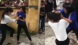 Công an đến can ngăn 2 nữ sinh đánh nhau, câu nói của người quay clip khiến tất cả phẫn nộ