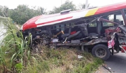 Xác định nguyên nhân xe khách va chạm xe đầu kéo ở Cai Lậy khiến 3 người chết