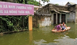 Sắp kết thúc chuỗi ngày mưa lớn ở miền Bắc, ngoại thành Hà Nội vẫn ngập nặng do lũ