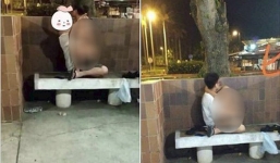 MXH lại dậy sóng vì một cặp đôi 'mây mưa' ở ghế đá giữa đường, còn chỉ tay thách thức người chụp ảnh vì tội 'làm phiền'