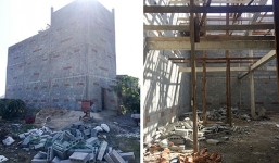 Sập giàn giáo thi công nhà nuôi yến, 3 công nhân thương vong