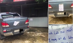Bị đỗ xe chắn lối ngay trước cửa nhà và mẩu giấy nhắn lịch sự của chủ nhà: 'Bác làm em mất một ngày đi làm rồi nhé!'