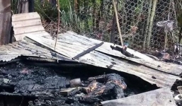 Tưới xăng đốt nhà làm 2 người chết rồi đâm vợ trọng thương