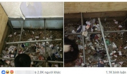 Lại xuất hiện gái xinh siêu ở bẩn, ra ngoài phấn son lồng lộn, ở nhà thì xả rác ngập ngụa gầm giường