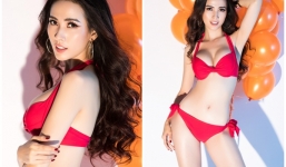 Phan Thị Mơ khoe dáng nóng bỏng ngay trước thềm chung kết Hoa hậu Đại sứ du lịch