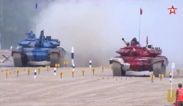 Tank Biathlon 2018:  Cháy lớn ở Thao trường Alabino, Trung Quốc xếp bét bảng ở chung kết