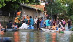 Ngập lụt ở Chương Mỹ có thể tái diễn do bão số 4