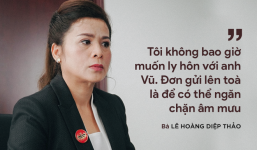Sau sự xuất hiện đầy bất ngờ của chồng, bà Lê Hoàng Diệp Thảo tuyên bố từ bây giờ sẽ chỉ nói chuyện kinh doanh
