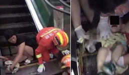 Không cẩn thận khi đi thang cuốn, bé 1 tuổi bị nuốt trọn cánh tay trong vụ tai nạn kinh hoàng