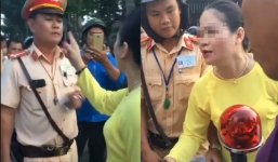 Bị dừng xe kiểm tra, người phụ nữ vênh mặt lăng mạ, thách thức CSGT