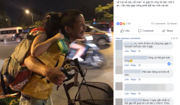 Hình ảnh cha nghèo cõng 'cả thế giới' là cô con gái nhỏ đi nhặt rác, mưu sinh trên phố Hà Nội khiến nhiều người cảm động
