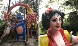 Dân mạng rần rần chia sẻ hình ảnh loạt tượng trong công viên ở Hải Phòng có tạo hình và biểu cảm khác xa phiên bản gốc