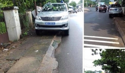 Công an Bình Thuận nói gì về xe cảnh sát đỗ bên đường