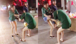 Cô gái bị túm tóc đánh không thương tiếc sau khi thách thức trên Facebook