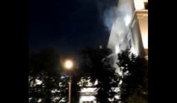 Ngân hàng trung ương Nga bất ngờ bốc cháy trong đêm