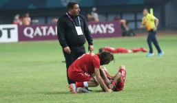 Cầu thủ Olympic Syria khóc nức nở sau trận thua Việt Nam