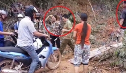 Sự thật clip công an bảo kê thu tiền qua điểm sạt lở với giá '10 ngàn thôi nhé'