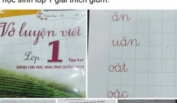 Xôn xao những cuốn vở luyện viết dành cho học sinh Quảng Nam