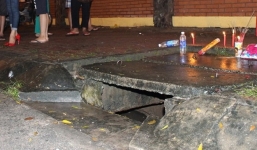 Mưa lớn cuốn trôi nam thanh niên Bình Dương xuống cống