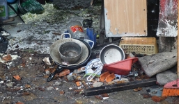 Ảnh: Khung cảnh tan hoang bên trong dãy trọ bị 'giặc lửa' thiêu rụi ở Hà Nội