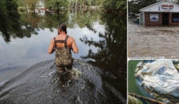 Bên trong làn nước lũ sau siêu bão Florence, người dân Đông Mỹ đang phải chịu đựng những mối nguy hiểm chết người