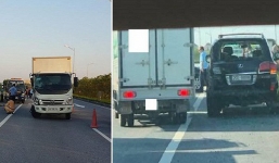 Hiện trường vụ tài xế Lexus biển tứ quý 8 bị xe tải đâm tử vong khi làm việc với CSGT