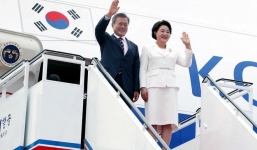 Đã có 1 đồ vật quan trọng trên chuyên cơ được dỡ bỏ khi Tổng thống Moon Jae-in thăm Triều Tiên