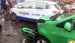 Tai nạn liên hoàn, nhiều ô tô biến dạng