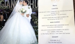 Choáng với thực đơn tiệc cưới sang trọng của Trường Giang - Nhã Phương